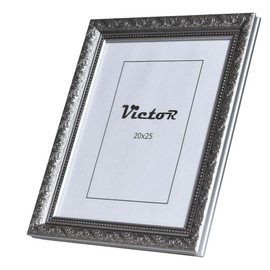 VictoR Rubens Vintage Picture Frame 20 x 25 cm Black Silver Frame 30 x 20 mm Real Glass Baroque Antique Silver Picture Frame 20 x 25 Silver