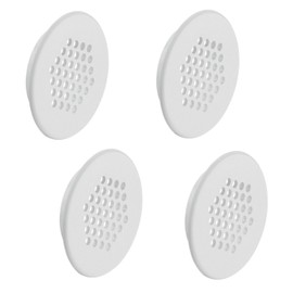 Gedotec Ventilation Grille Plastic White | Pack of 4 Exhaust Air Grille | Ventilation Hole Round | Flow | Ventilation Grille with Cover Edge | Integrated Ventilation Holes | Ventilation Cover Stable |