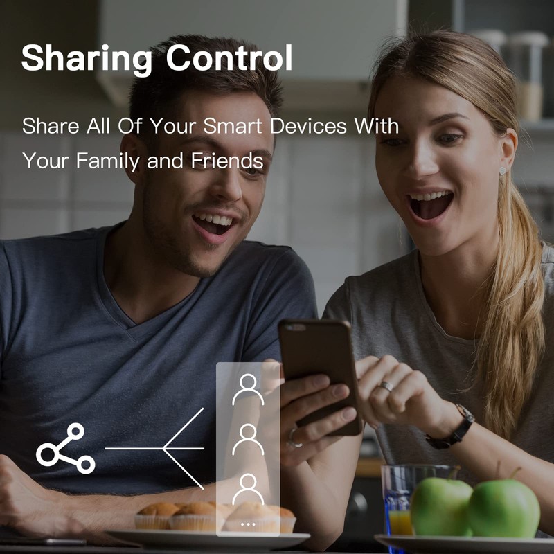 BSEED WiFi Touch Switch White,2 Gang 1 Way Smart Light