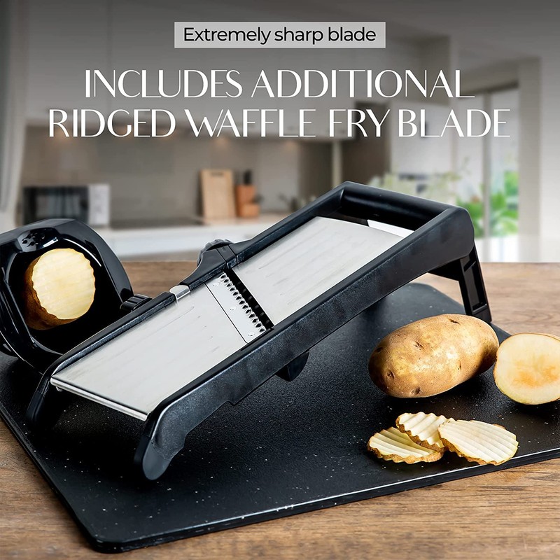Gramercy Adjustable Mandoline Slicer for Kitchen, Potato Cutter, Vegetable Chopper,
