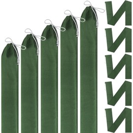 5 Pieces Tube Sandbags Long Canvas Sandbags Flood Water Barrier Sandbags Flood Protection Thickened Reusable Sand Bags Flood Barrier for Rain Water Control Flood Hurricane Doors Windows, 5 Feet