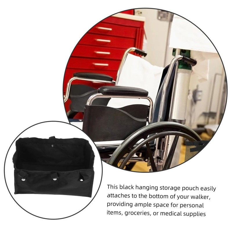 Ipetboom Large Storage Bag for under Seat Walker Pouch Walker