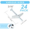 24Pcs Hollow Wall Anchors 3/16” Heavy Duty Butterfly Anchors for