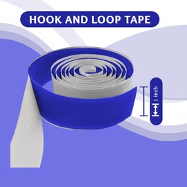1 Inch Royal Blue Hook and Loop Tape 1 Yard Self Adhesive Sticky Strong Back Fastener Nylon Excellent Grip Strips Heavy Duty Fastener Roll for Fixing and Hanging Home Office School Car and Craft
