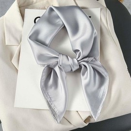 Women's Plain Design Petite Scarf Fashion Scarf White