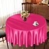 KKJIAF 1 Pack 108Inch Round Table Cloth, Hot Pink Tablecloth