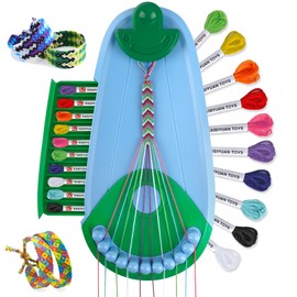 Make Your Own Friendship Bracelet, Bracelets Craft Braiding Set for Girls 6-12 Years, Make Your Own Bracelets, Creative Craft Set for Children 8-12 Years, Birthday Gift (Blue Green)