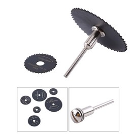 Paquete de 6 piezas HSS Mini hoja de sierra circular hoja de corte con varilla de extensión para herramienta rotativa