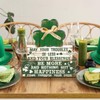 Anglechic 3 Pcs St. Patrick's Day Table Sign, Irish Shamrock