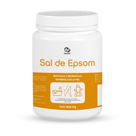 Nuneth - Sal de Epsom (Sulfato de Magnesio) 1Kg - Sal de Baño Relajante Sin Aroma