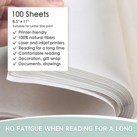 VEOOK Cream Copy Printer Paper, 100 Sheets 22 lb 8.5 x 11 Letter Size, Color Cardstock, Ivory Paper, Card Stock Colored Printer Paper for Cards Making Office Printing Paper Crafting(CC-02)