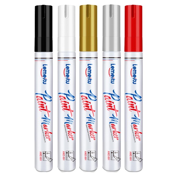 LEMEITU Paint Pens Paint Markers, Quick Dry and Permanent, Oil-Based