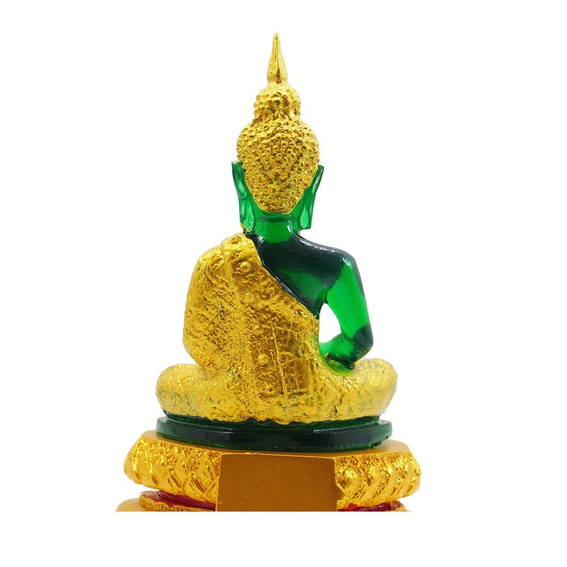 BUDDHO Emerald Buddha Statue Meditation 7" H. Jade Buddha Statue