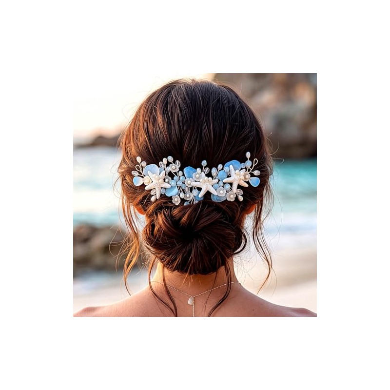 Tocados de boda con forma de estrella de mar, sirena,