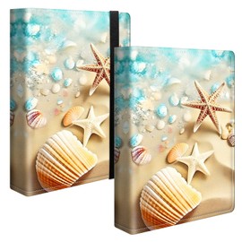 HEAKIERG Beach Photo Album 4x6 120 Pockets Photos with Strong Elastic Band, Small Mini Albums Sheet Protector Folder for Photos, Album for Family Wedding Baby Women Men Vacation Gift