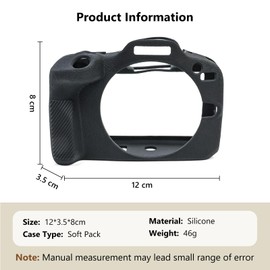 MUZIRI KINOKOO Canon EOS R100 - Funda protectora de silicona suave para cámara Canon EOS R100/EOSR100 sin espejo, funda de silicona R100 antiarañazos, color negro