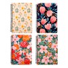 AIMALL 4-Pack A5 Loose-Leaf Floral Notebooks, Small Fresh Coil Notebooks