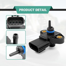 Fuel Rail Injection Pressure Sensor Compatible with Ford F150 F250 F350 F450 E150 E250 E350 Super Duty Escape Explorer Five Hundred Focus Taurus Mustang Expedition Mercury Lincoln 3F2Z9G756AC