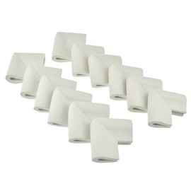 FiveSeasonStuff Table Corner Protectors for Kids | Baby Proofing and Child Safety with Peace of Mind | (Cream White) 12pcs Foam Guard Kit (for Glass Table U-Shape Double-Sided (Thickness: 5-8mm)