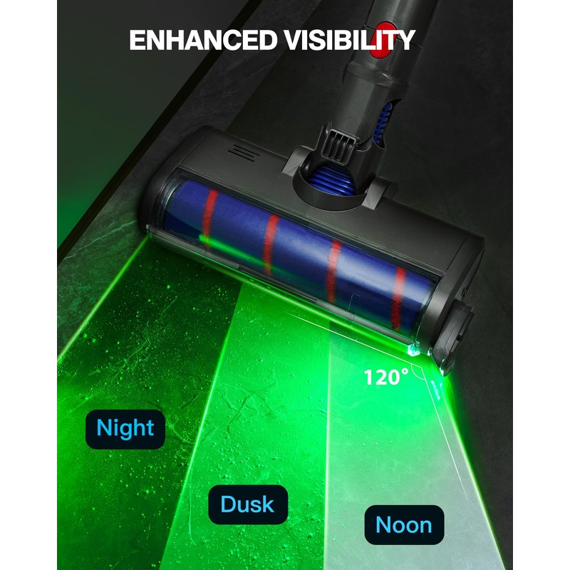 QPDZ Rechargeable Vacuum Cleaner Dust Detector Light, Green Light Attachment