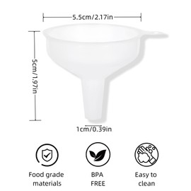 Kanlpeia Small Funnels 4 Pack Food Grade Funnel Easily Transfer Liquids Granules Powders Funnels for Kitchen use Filling Bottles Water Bottle Funnel Lotion Essential Oils