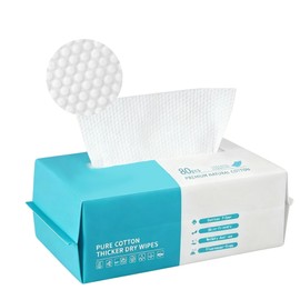 JANORS Disposable Face Towel,Face Wipes Cloths for Washing,Soft Facial Tissue for Skin Clean Absorbent,Makeup Remover,Travel,80 Count