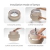 ELFCAB 3-tier Drum Lamp Shade for Pendant Lighting Floor Lamps