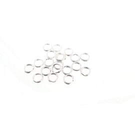 20pcs Sterling Silver Round Split Ring 5.0mm Jump Ring Connector for Charms and Jewelry Finding by CRAFT WIRE