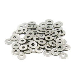 M4 Round Flat Washers 100Pcs, 12mm/0.47'' Outer Diameter, Stainless Steel Gaskets for Bolt Screw, Home Funiture Repair Fixing Fastening Hardware