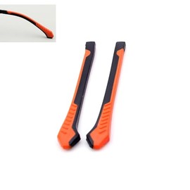 Eyeglass End Tips Ear Sock Pieces Rubber Eyewear Anti-Slip Comfort Replacement Metal Glasses Legs (Orange)