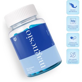 CARO FIT | Citrato De Magnesio Puro | 500 Mg Por Cápsula | Para Relajación Muscular, Apoyo Al Descanso Nocturno Y Sistema Nervioso | Suplemento Alimenticio Sin Sodio Ni Azúcar | 60 Cápsulas, 30 porciones por envase