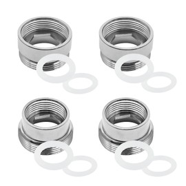 Universal Faucet Aerator Adapter Set - 4 PCS, Dual Size 16mm & 20mm Female to 22mm Male Connectors for Kitchen and Bathroom Use