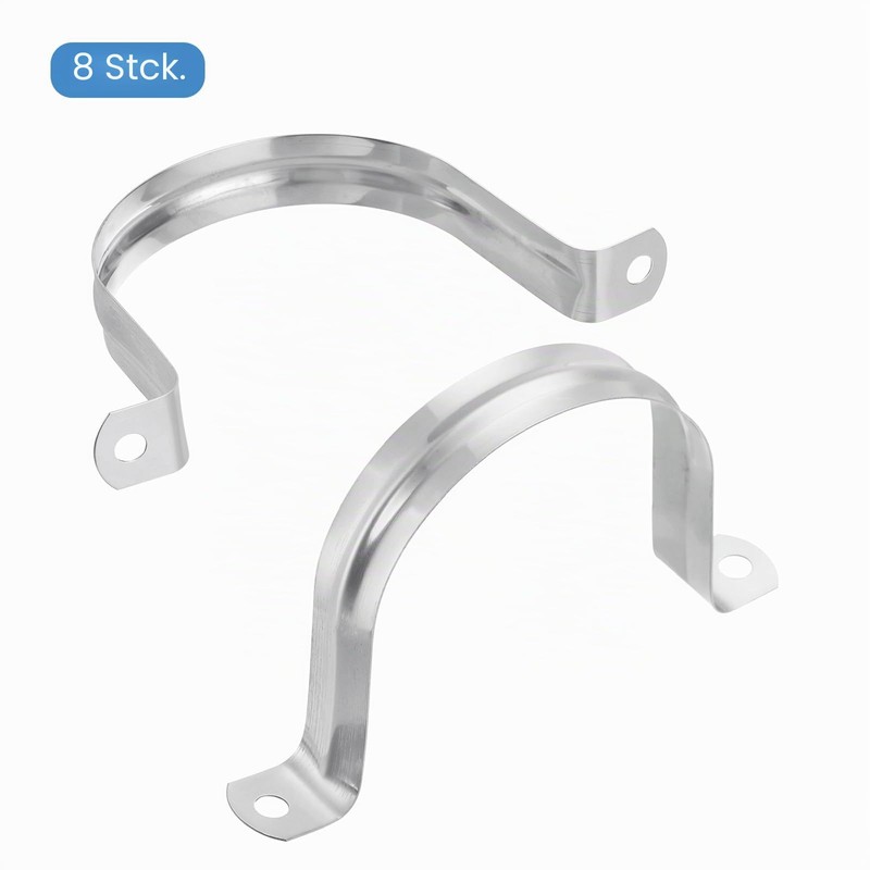QUARKZMAN Pack of 8 Pipe Clamps for Diameter 75 mm
