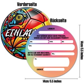 RFBEUTEL Football Invitation Cards Children's Birthday Party