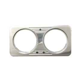 Dolphin Gauges 1946 WILLYS 2 HOLE 3 3/8 DASH INSERT BILLET ALUMINUM POLISHED