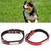 2pcs Pet Collar with Engraved Nameplate ID Tag Cowhide Padded