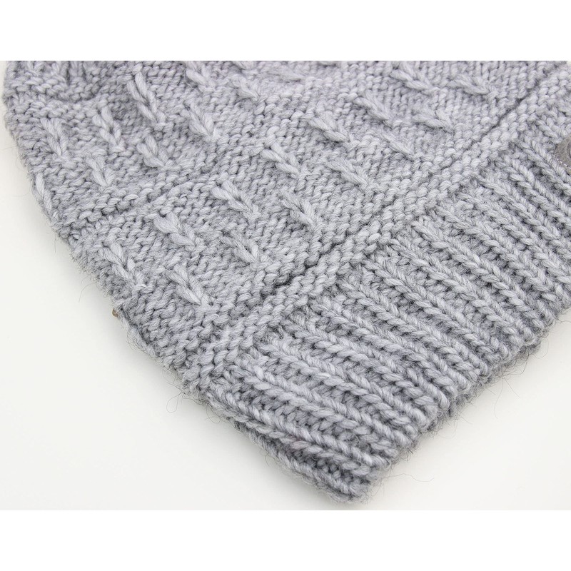 Ever Bloom Women's Knitted Hat with Cable Hole, Made in