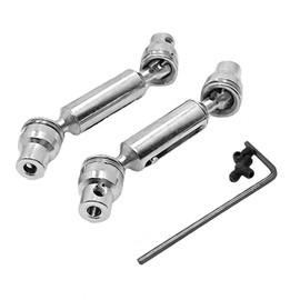 YINKE 2PCS Metal RC Drive Shaft WPL Drive Shaft Replacement WPL 1/10 C74 1/16 RC Crawler Accessories RC Car Parts Metal Drive Shaft Upgrade Parts