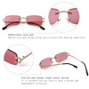 ADEWU Sunglasses Retro Vintage Glasses Rimless UV Protection Slim Rectangular