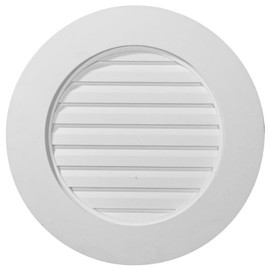 Ekena Millwork GVRO23D 23-Inch W x 23-Inch H x 1 5/8-Inch P Round Gable Vent, Decorative