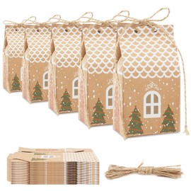 ANCIENTPWR 50 Christmas Treat Boxes for Party Favors