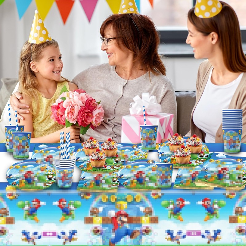 Party Tableware Children's Birthday 20 People, Birthday Decoration 81 Pieces,