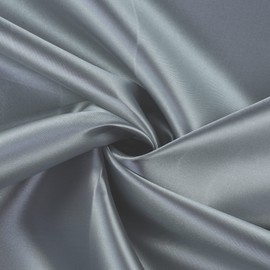 MDS Pack of 70 Yard Charmeuse Satin Fabric for Wedding Arch Drapery Panel Party Event Banquet Decoration Home Curtain Dress DIY Crafts Costumes Apparel Bridal Silky Sateen 44" Wide - Light Silver