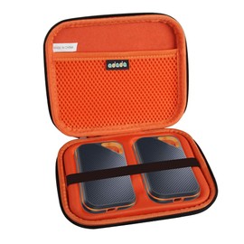 Sandisk External 1TB 2TB 4TB (SDSSDE81) Protective Travel Storage Carrying Case - Adada (Compatible with 2 Hard Drive))
