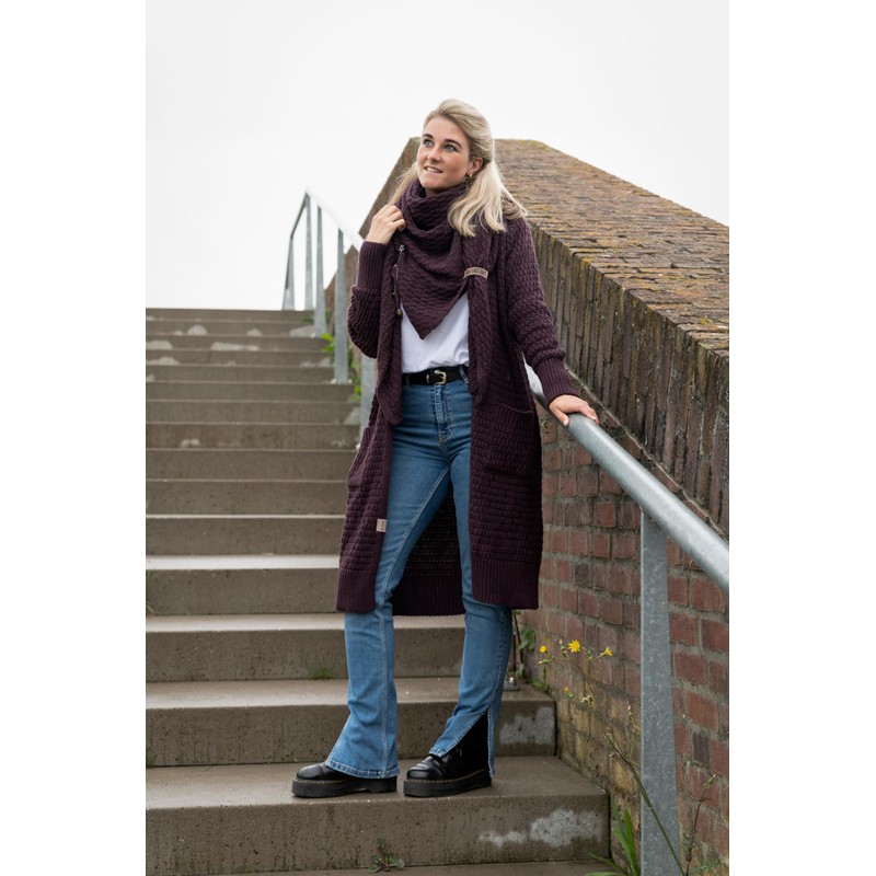 KNIT FACTORY - Jaida Triangular Scarf - Women's Knitted Scarf