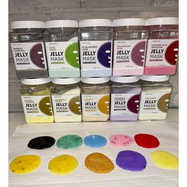 YMEYFAN 6 Jar Jelly Mask Powder for Facial Mask Professional Bundle (Hyaluronic Acid, Kiwi, Collagen, VC, Astaxanthin, Glowing Biotin)