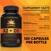 Vitamin K2 + D3 Highest Potency 120MCG/1000 IU - 120