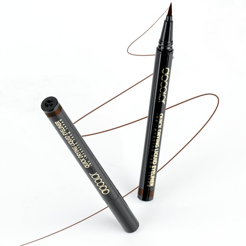 Docolor Ultra Fine Precision Brown Eyeliner, Professional Liquid Eyeliner, Waterproof