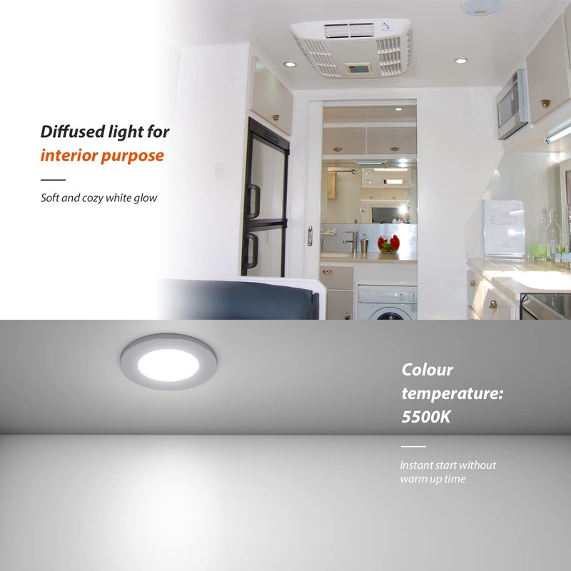 Dream lighting RV Lights Interior RV LED Recessed Puck Lights