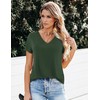 Florboom Women's T-shirt, long-sleeved/short-sleeved V-neck top, summer basic shirt, Millc